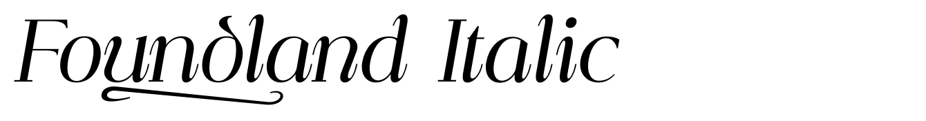 Foundland Italic